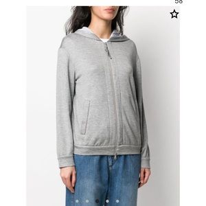 BRUNELLO CUCINELLI Felpa Zip-Front Hoodie Jacket
